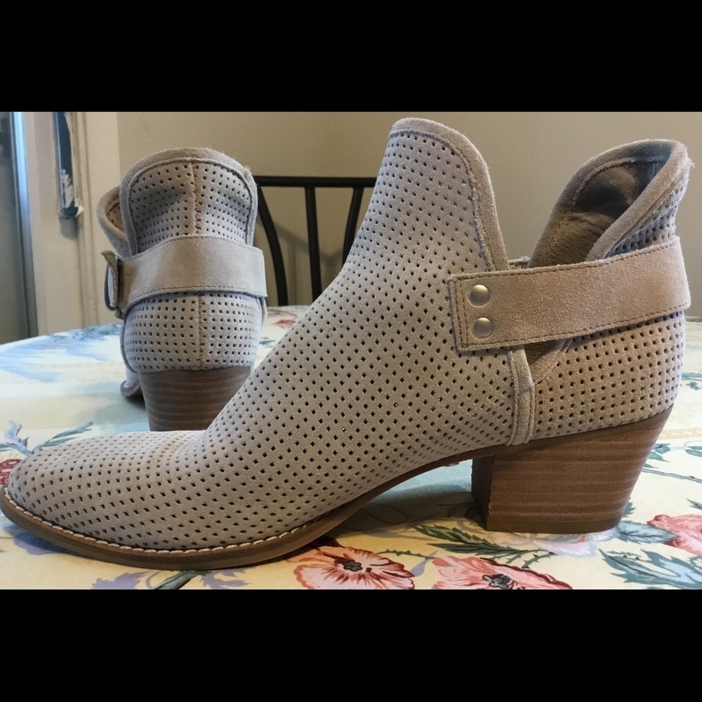 Dolce Vita Ankle Boots Suede Buckle Mesh Size 9